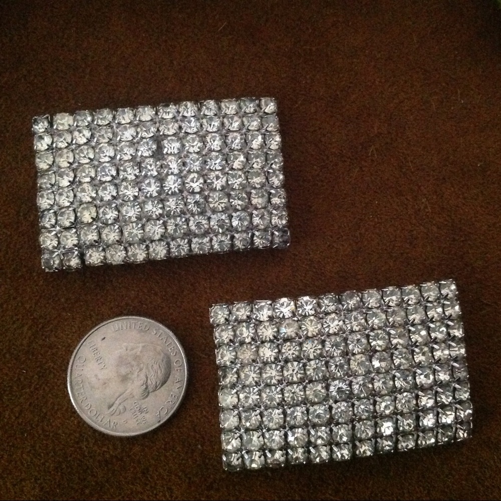 Vintage "Musi" Co. Rhinestone Shoe Clips - Picture 4 of 4